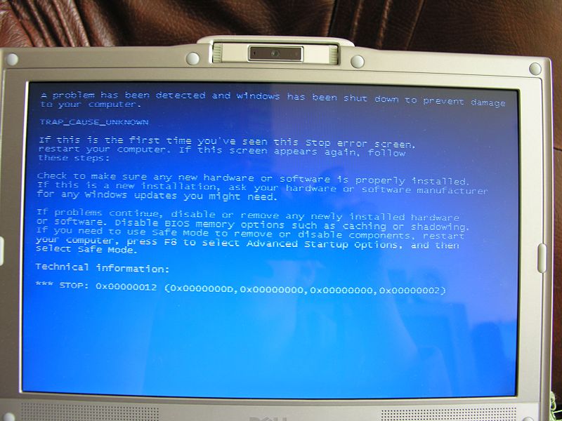 Файл:BSOD trap cause unknown.jpg